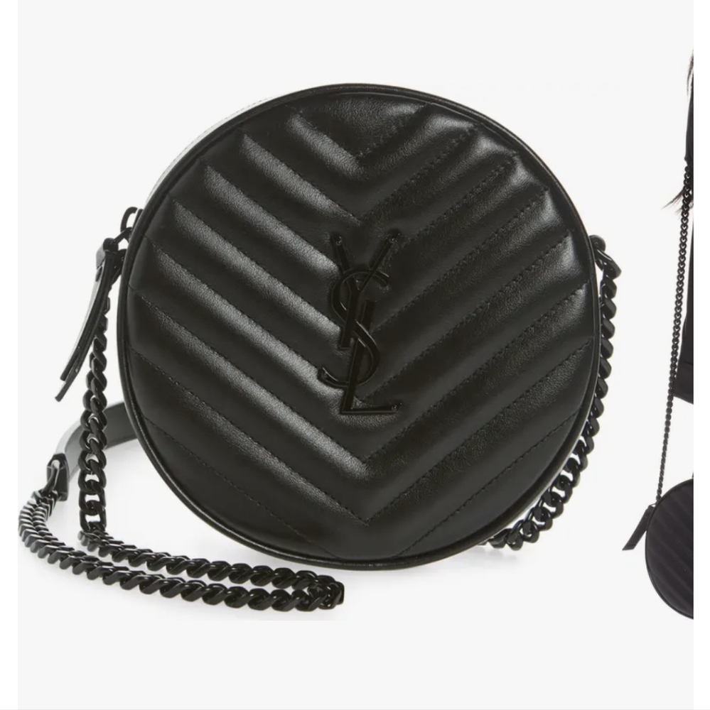 YSL Vinyle Matelassé Leather Crossbody Bag